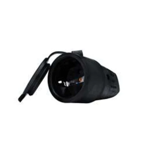 Разъем штепсельный 16А IP44 250В (еврослот) с заземл. каучук UNIVersal 602228